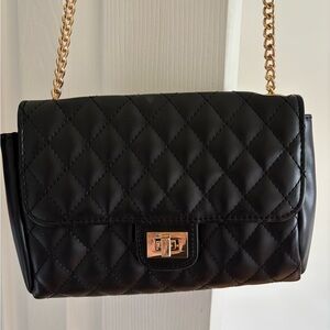Black quilted purse